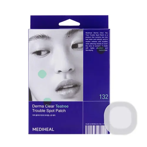 Mediheal Derma Clear Teatree Treatment Spot Patch (132 Counts) - Acne Relief, Oil and Moisture Balance with Teatree & Salicylic Acid
