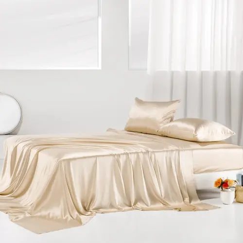 30mm 6A+ 100% Mulberry Silk Flat Sheets Set 4pcs