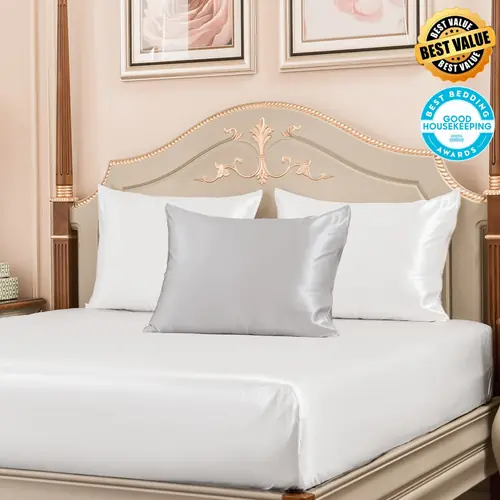 23mm 6A+ Mulberry Silk Pillowcase With Zipper 3 Pack