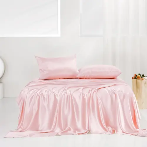 23mm 6A+ 100% Mulberry Silk Flat Sheets Set 4pcs