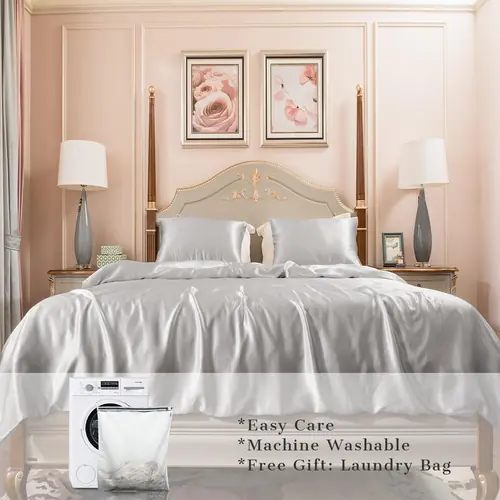 23mm 6A+ 100% Mulberry Silk Duvet Cover Set 3pcs