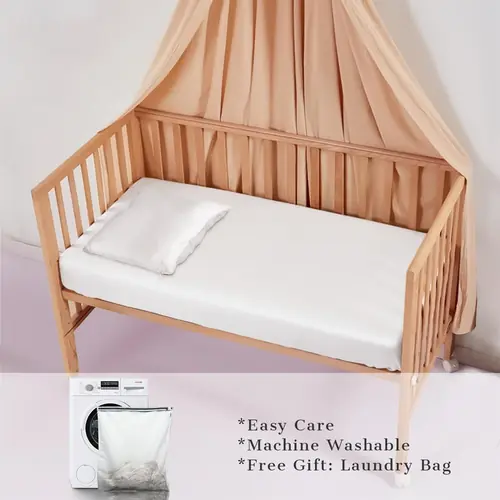 23mm 6A+ 100% Mulberry Silk Fitted Sheet Set 2pcs Crib | Toddler With Laundry Bag