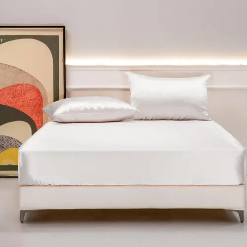 25mm 6A+ 100% Mulberry Silk Fitted Sheets Set 3pcs