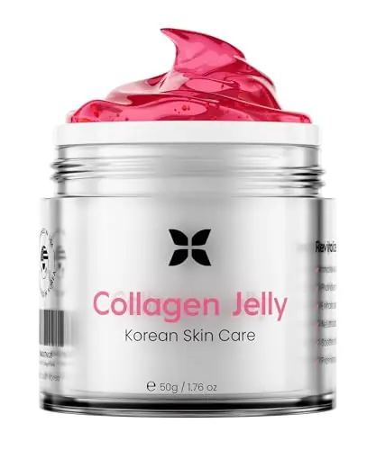 REVO Collagen Jelly – Korean Anti-Aging Plumping Formula with Hydrolyzed Collagen, Niacinamide, Hyaluronic Acid & Vitamin C – Skincare for Glass Glow Skin, Wrinkle Repair & Even Tone (1.69 Fl Oz)