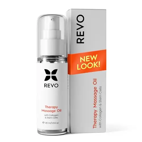 REVO Anti Cellulite Massage Oil Infused with Collagen & Stem-Cells for More Elastic, Tighter Skin
