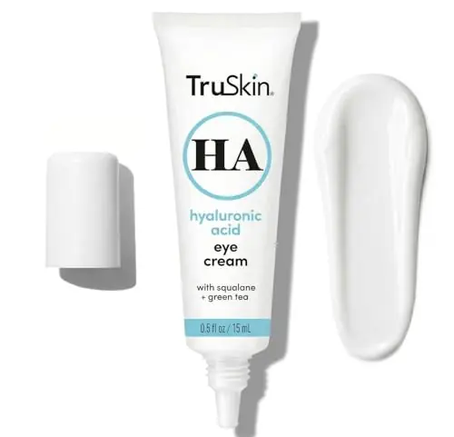 TruSkin Eye Cream for a Hydrated, Brighter-Looking Eye Area - Improve Appearance of Dark Circles & Puffiness - Hyaluronic Acid, Squalane, Green Tea - Under Eye Cream for Women, 0.5 fl oz