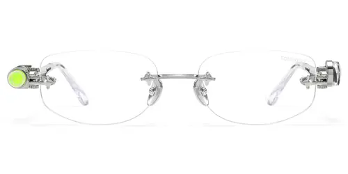 The Utilitarian - Oval Silver Eyeglasses