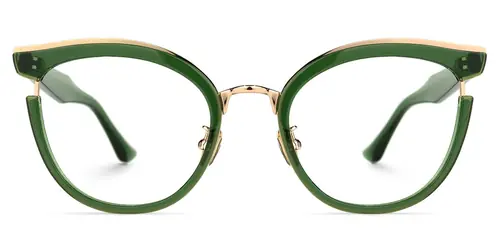 Retro Classic Hunter Green Glasses Cat Eye Shape