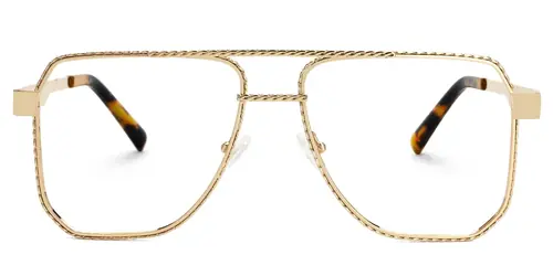 Fidelina - Aviator Gold Eyeglasses