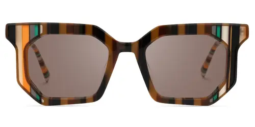 Abetzi - Rectangle Brown Sunglasses