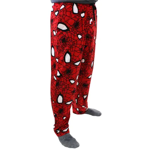 Marvel Spider-Man Mens Plush Fleece Lounge Pajama Pants