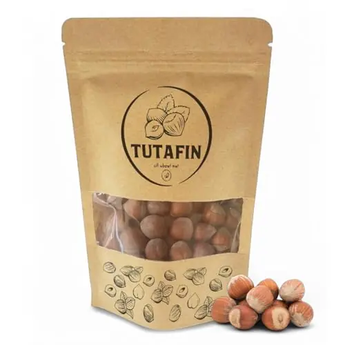 Tutafin Premium Raw Hazelnuts in Shell - Jumbo Whole Filberts, Fresh Harvested, Turkish Hazelnuts for Snacking & Baking - 8 oz (Pack Of 1)