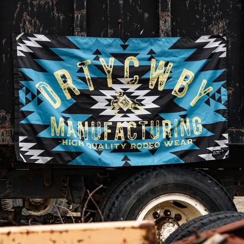 Dirty Cowboy Branded Aztec Flag