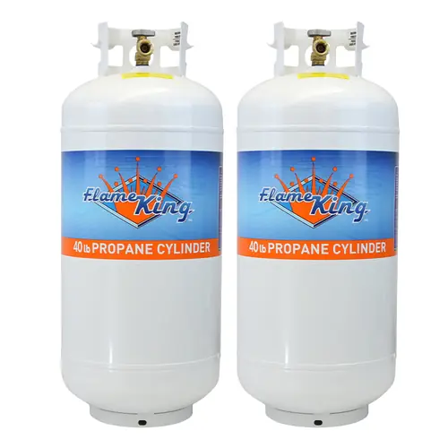 Flame King 2 Pack 40lb Empty Propane Tanks LP Cylinders with OPD