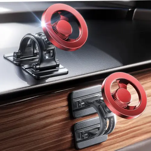 LISEN Primes for Day Delas, for MagSafe Car Mount, [Strongest Magnets] Magnetic Phone Holder for Car, Hands Free iPhone Dash Phone Mount Fit for iPhone 14 13 12 Pro Max Plus Mini MagSafe Case, Red