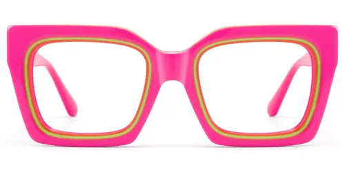 Trance - Square Pink Eyeglasses
