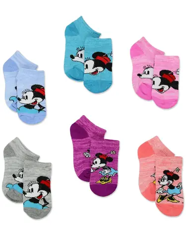 Minnie Mouse No Show Socks 6-Pack