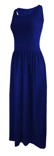 SUMONA  Women Sleeveless Maxi midi Dress with Pocket 