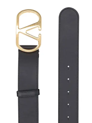 Valentino Garavani Vlogo Signature Leather Belt