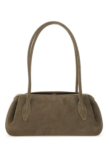 YUZEFI Oyster Shoulder Bag, Crafted From Suede