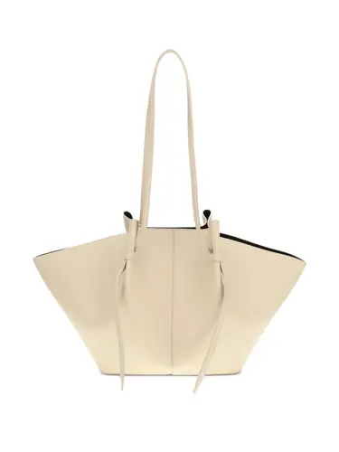 Yuzefi Grained Leather Tote Handbag with Adjustable Strap - 51x26.5x31 cm