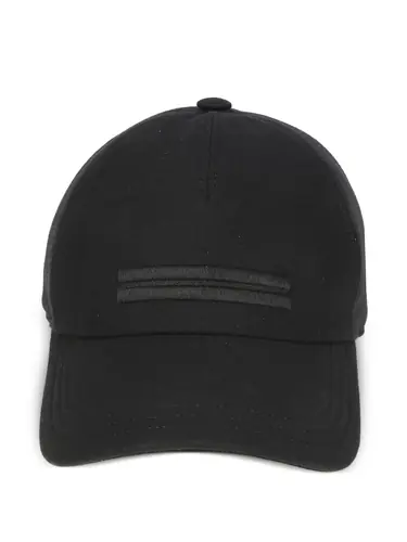 ZEGNA Cotton Lined Hat with Front Foliage Design and Logo