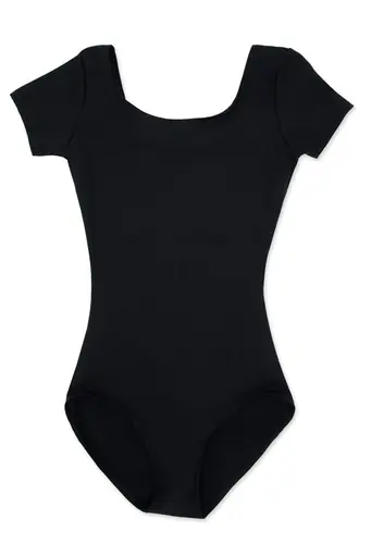 Capezio Short Sleeve Dance Leotard - Black - L - TB133