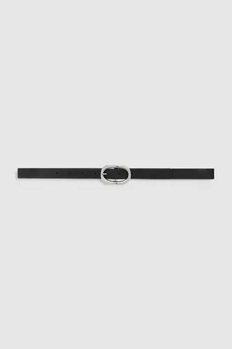 Small Signature Link Belt - Black Pebbled