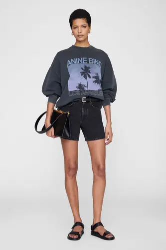Miles Sweatshirt Palms - Washed Grey