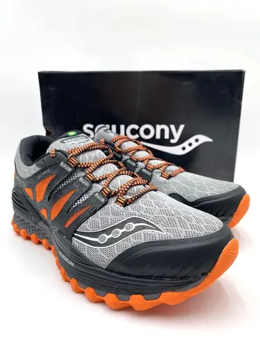Saucony XODUS ISO Men's NEW Running Shoes Gry/Org/Blk Multiple Sizes