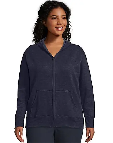 Hanes Just My Size EcoSmart Women's Full-Zip Fleece Hoodie (Plus )