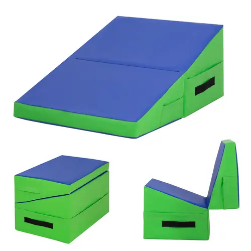 Gymnastics Mat Incline Tumbling Mats Folding Cheese Mat for Gymnastics, Exercise