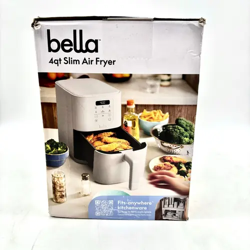 Bella 4 Quart Slim Air Fryer  1300 Watts - White Model EK0-40Z06E1
