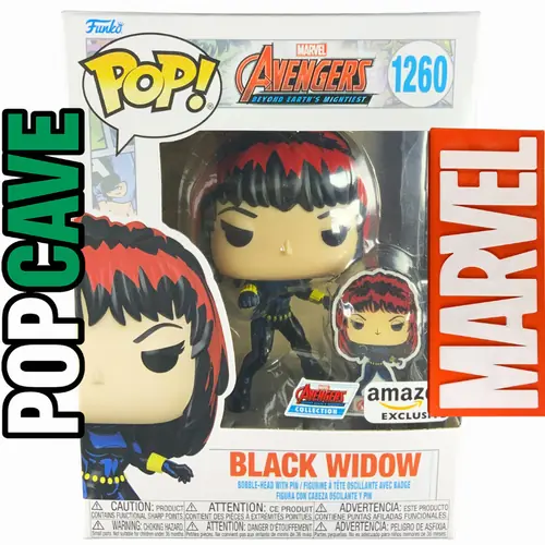 Funko *Vaulted MARVEL: BLACK WIDOW (w/Enamel Pin) Amazon Exclusive FREE SHIPPING