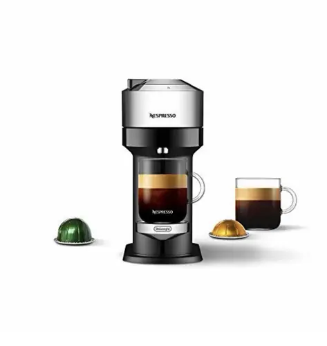 Nespresso Vertuo Next Deluxe Coffee and Espresso Machine by De'Longhi, Chrome