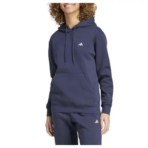 adidas Essentials Small Feel Cozy Pullover Hoodie Womens Blue Casual Outerwear I