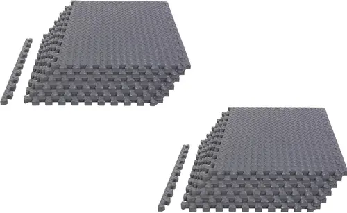 12pc Puzzle Exercise Mat w/ EVA Foam Interlocking Tiles 48 Sq Ft GYM Home