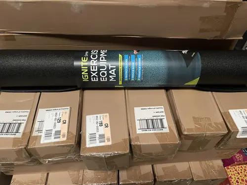 Ignite by SPRI Exercise Equipment Mat, Black 5mm, 72"x36"