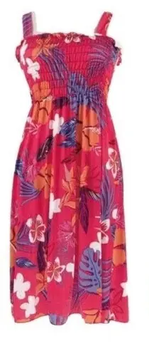 Women's Floral Print Sleeveless Smocked Sundress M L XL XXL