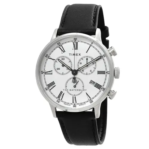 Timex Waterbury Classic Chronograph Quartz White Dial Men's Watch TW2U88100