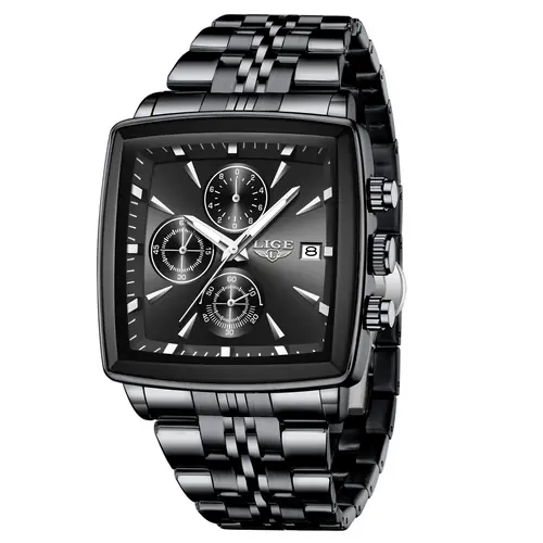 Luxury Mens Watch Stainless Steel Quartz Date Chronograph Classic Man Watch Gift