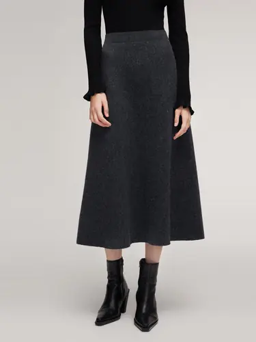 100% Wool A-Line Women Flared Skirt