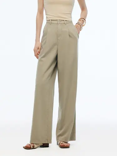 Denim High-Waisted Women Straight Palazzo Jeans