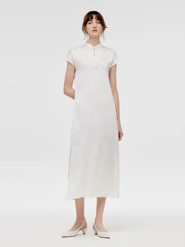 New Chinese-Style Qipao Maxi Dress With Mamianqun And Bottomed Skirt Three-Piece Set