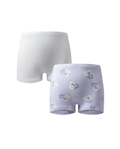 Aimer Kids Modal 2-Pack Printed Boyshorts For Girls