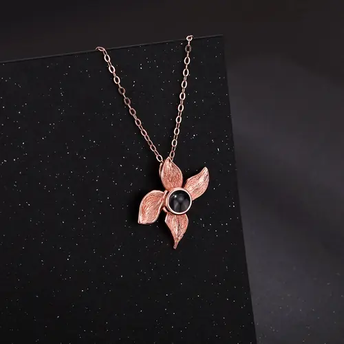 Personalisierte Foto Projektion Halskette - Iris