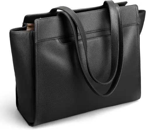 befen Genuine Leather Tote Bag for Women Work, Women's Tote Handbags Leather Shoulder Purses Satchel with Compartment