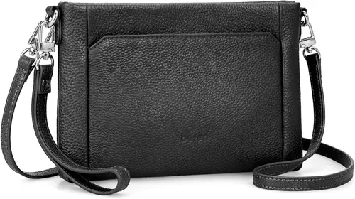 befen Genuine Leather Wristlet Wallet for Women Soft Leather Crossbody Bag Clutch Purse with RFID Small Shoulder Handbags