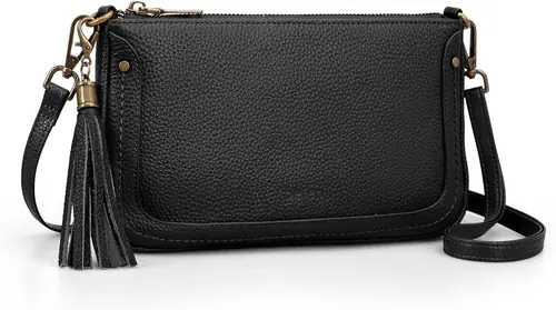 befen Genuine Leather Cell Phone Wallet Handbag with Wrist Strap