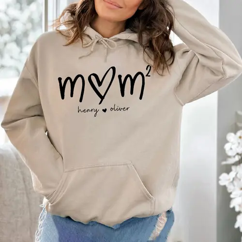 Personalized Sweatshirt Custom Mom with Number of Children and Names Design Creative Mother's Day Gift